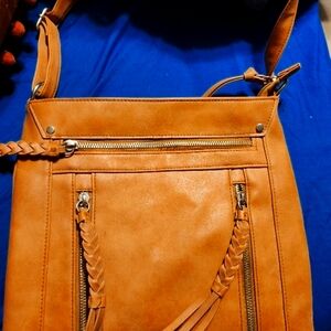 Tan Leather Crossbody Bag